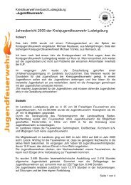 Jahresbericht 2005 der Kreisjugendfeuerwehr Ludwigsburg - des ...