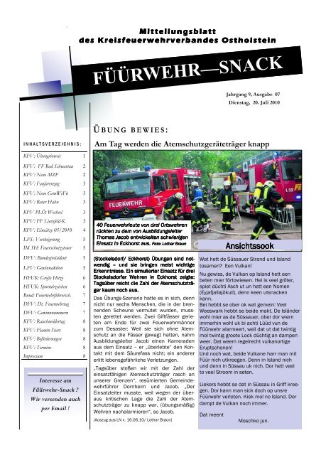 FÃÃRWEHRâSNACK - Kreisfeuerwehrverband Ostholstein