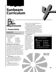 Sunbeam Curriculum - KFW Adventurers