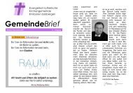 Gemeinde Brief - Evangelisch-lutherische Kirchengemeinde ...