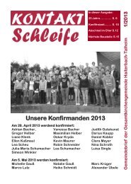 Aktuelle Ausgabe des Gemeindebriefs - Kirchengemeinde Haiterbach