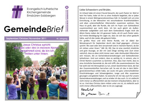 GemeindeBrief - Evangelisch-lutherische Kirchengemeinde ...