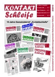 Ausgabe Oktober 2013 Nr. 02/2013 - Kirchengemeinde Haiterbach