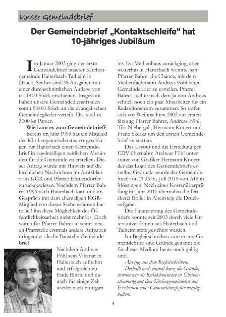 Ausgabe Oktober 2013 Nr. 02/2013 - Kirchengemeinde Haiterbach