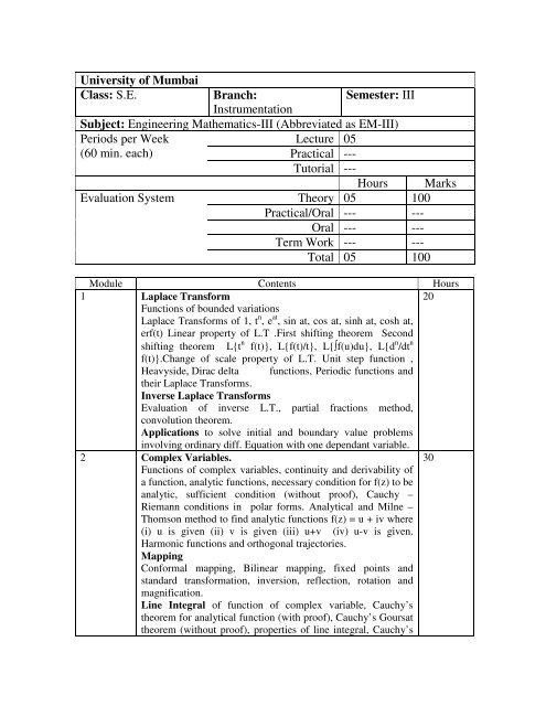 Engineering Maths - III