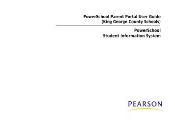 PowerSchool Parent Portal User Guide - King George County Schools