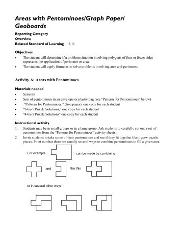 Areas with Pentominoes/Graph Paper