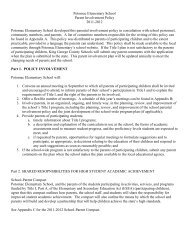 Potomac Elementary School Parent Involvement Policy 2011-2012 ...