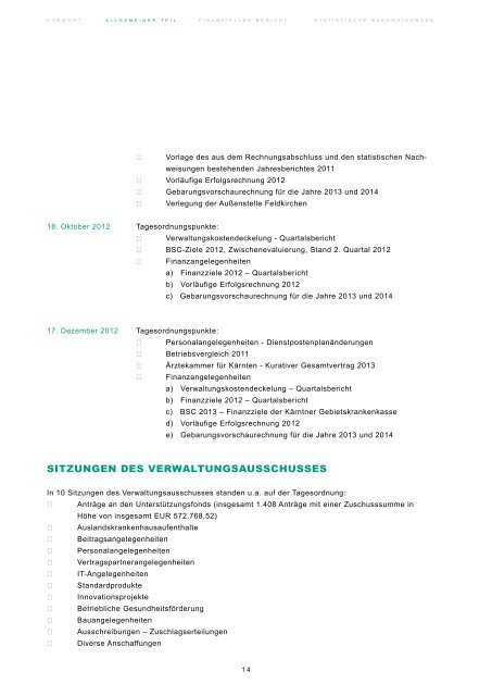 KGKK-Jahresbericht 2012 - Kärntner Gebietskrankenkasse