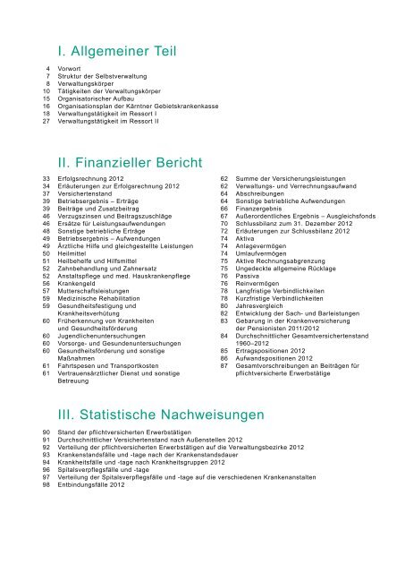 KGKK-Jahresbericht 2012 - Kärntner Gebietskrankenkasse