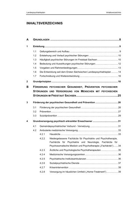 Zweiter Saechsischer Landespsychiatrieplan