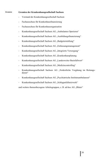 GeschÃ¤ftsbericht - Krankenhausgesellschaft Sachsen