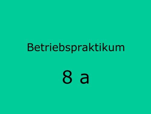 Betriebspraktikum - KGS Tarmstedt