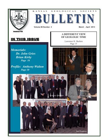Bulletin: March - April 2013 - Kansas Geological Society & Library