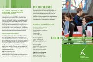 Info-Flyer zum Studiengang - Katholische Hochschule Freiburg