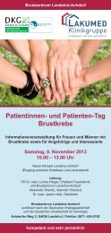 Patientinnen- und Patienten-Tag Brustkrebs