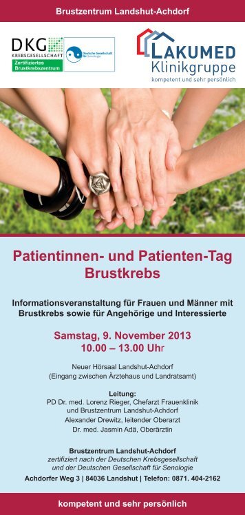 Patientinnen- und Patienten-Tag Brustkrebs