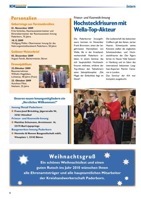 KHMAGAZIN - Kreishandwerkerschaft Paderborn