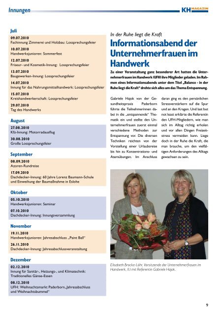 KHMAGAZIN - Kreishandwerkerschaft Paderborn