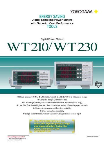 Digital Power Meters WT210/WT230 - Dqm.it