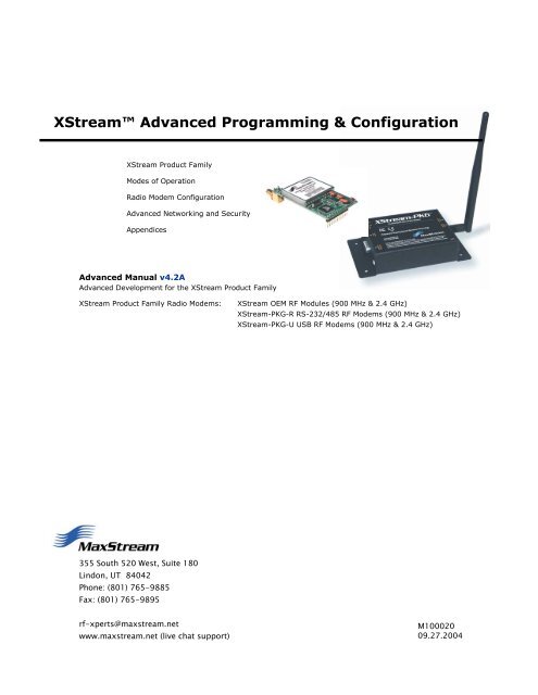 XStreamâ¢ Advanced Programming & Configuration