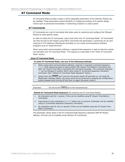 XStreamâ¢ Advanced Programming & Configuration