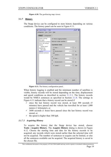 Falcom STEPP Configurator Software instructions