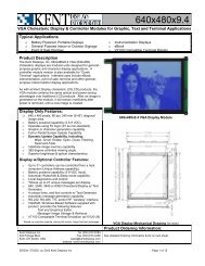 1/8 VGA Display Spec. Sheet - KHALUS Electronics