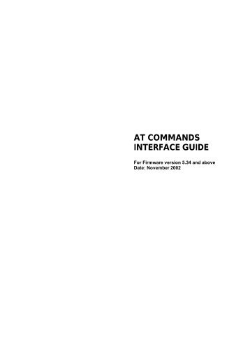 AT commands interface guide, Revision 005