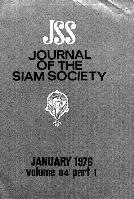 The Journal of the Siam Society Vol. LXIV, Part 1-2, 1976 - Khamkoo