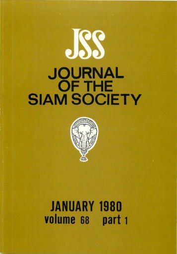 The Journal of the Siam Society Vol. LXVIII, Part 1-2, 1980 - Khamkoo