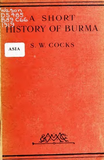 A Short History of Burma - Khamkoo