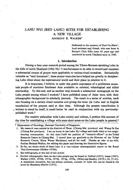 The Journal of the Siam Society Vol. LXXI, Part 1-2, 1983 - Khamkoo