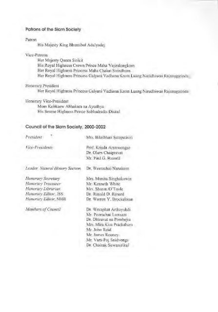 The Journal of the Siam Society Vol. LXXXIX, Part 1-2 ... - Khamkoo