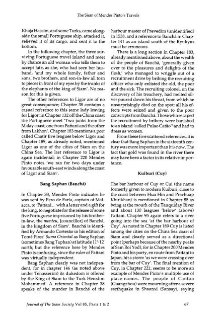 The Journal of the Siam Society Vol. LXXXV, Part 1-2, 1997 - Khamkoo