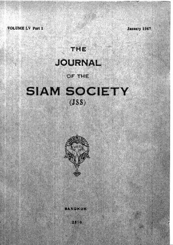 The Journal of the Siam Society Vol. LV, Part 1-2, 1967 - Khamkoo