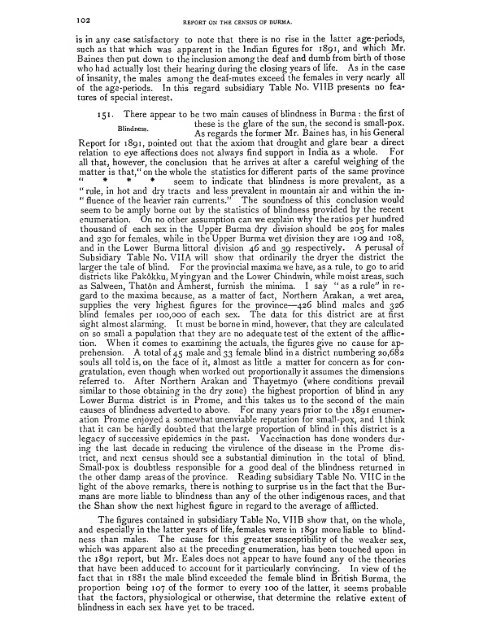 Burma: Census of India 1901 Vol. I - Khamkoo