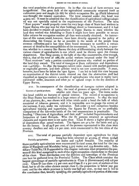 Burma: Census of India 1901 Vol. I - Khamkoo