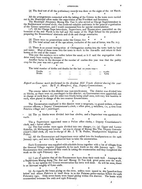 Burma: Census of India 1901 Vol. I - Khamkoo