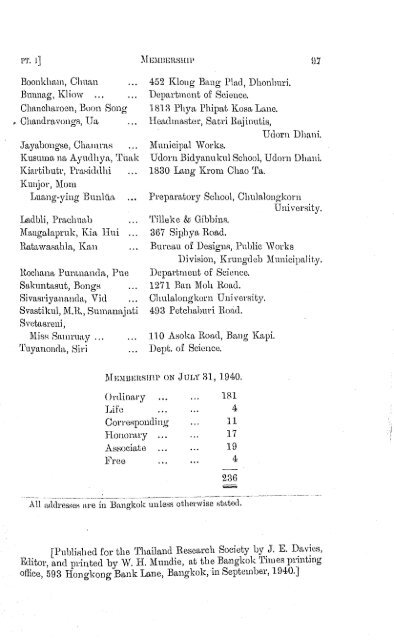 The Journal of the Siam Society Vol. XXXII, 1940 - Khamkoo