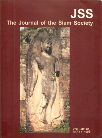 The Journal of the Siam Society Vol. LXXXI, Part 1-2, 1993 - Khamkoo