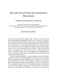 Die implizite Ethik der modernen Ãkonomie - Karl-Heinz Brodbeck