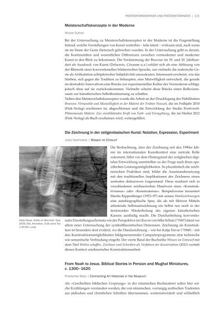 forschungsbericht november 2008 – juli 2012 - Kunsthistorisches ...