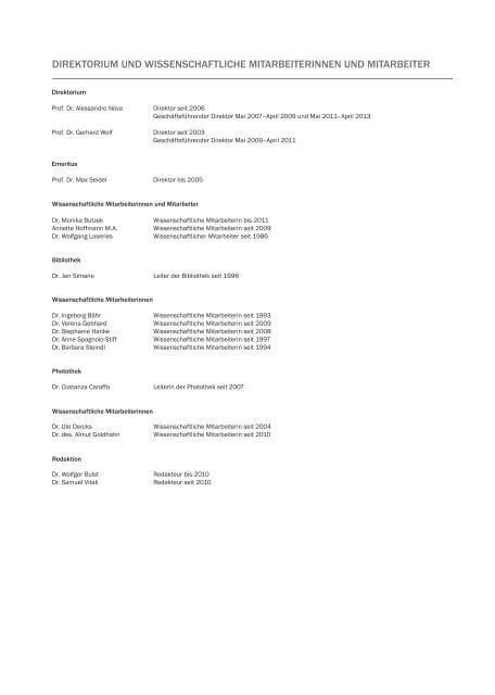 forschungsbericht november 2008 – juli 2012 - Kunsthistorisches ...