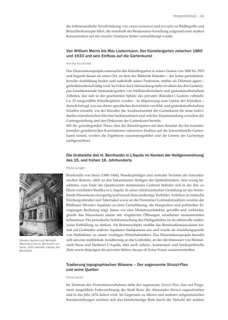 forschungsbericht november 2008 – juli 2012 - Kunsthistorisches ...