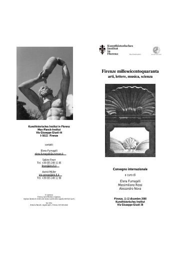 Programma / Programm - Kunsthistorisches Institut in Florenz