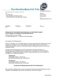 Schreiben der KHS Ulm vom 27.02.2009 an das Landratsamt Alb ...