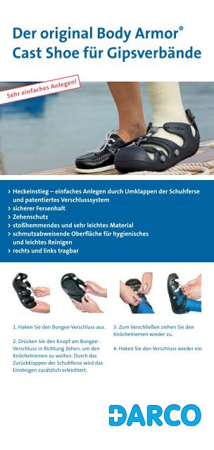 Der original Body Armor® Cast Shoe für Gipsverbände - Darco