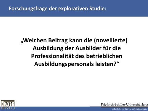 Ausbildung der Ausbilder - KIBB