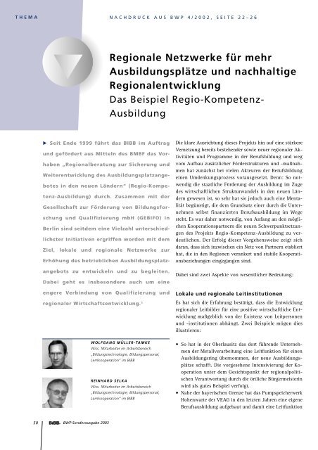 BWP-Sonderausgabe: Jugendliche in Ausbildung bringen - BiBB